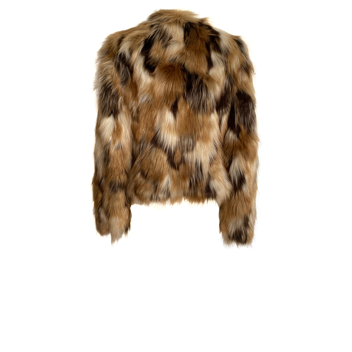 Neutral Faux Fur Vest - Brown Multicolor