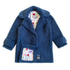 100% Recycled Shearling Oversized Peacoat - French Blue - House of Fluff